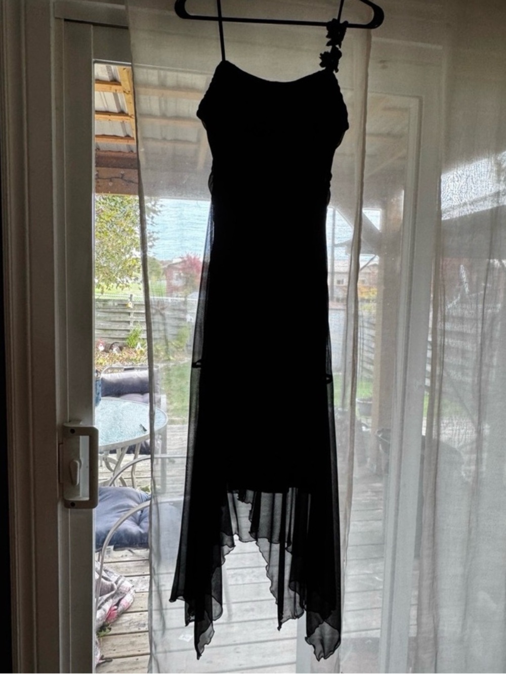 vintage Jessica asymmetrical tank black dress